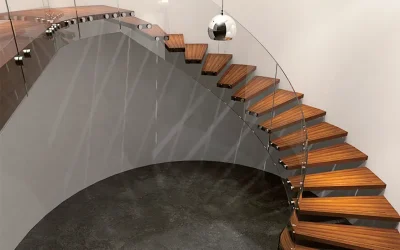 Escalera de quilla oculta de un hotel en Canadá