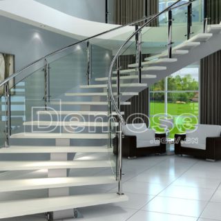 Customizing stainless steel staircase handrails