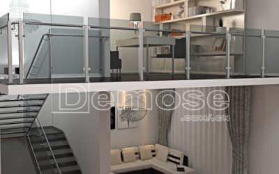 Stainless steel guardrails and glass guardrails