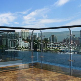 rooftop glass guardrail