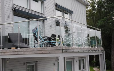balcony glass guardrail