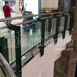 combination of glass railings