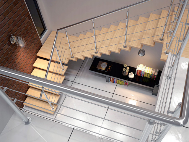 L shape stairs