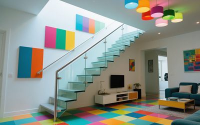 Straight Stairs in the Middle of the Living Room