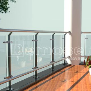 balcony glass guardrail