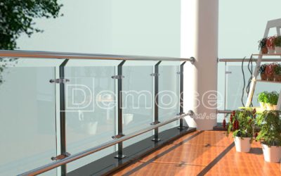 balcony glass guardrail
