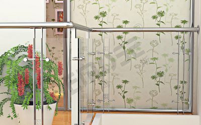 modern style balcony glass railing