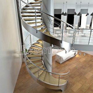 steel structure rotating staircase