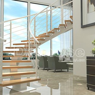 steel and wood stairs