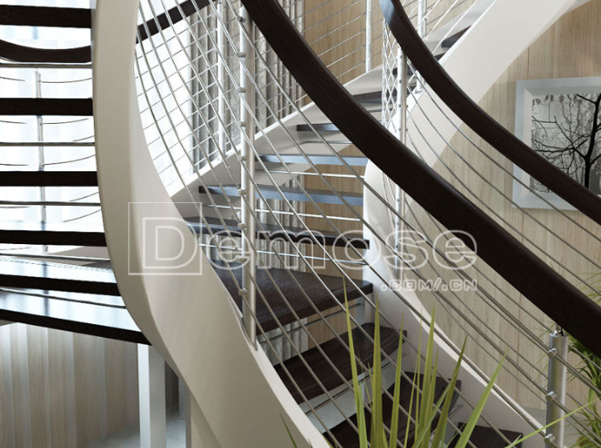 What are the three parts of a stair