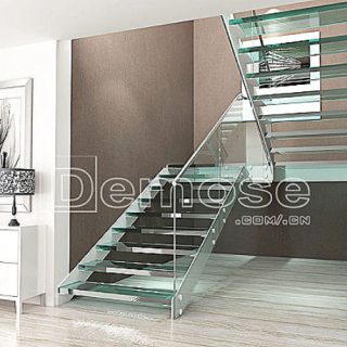 stainless steel glass staircase