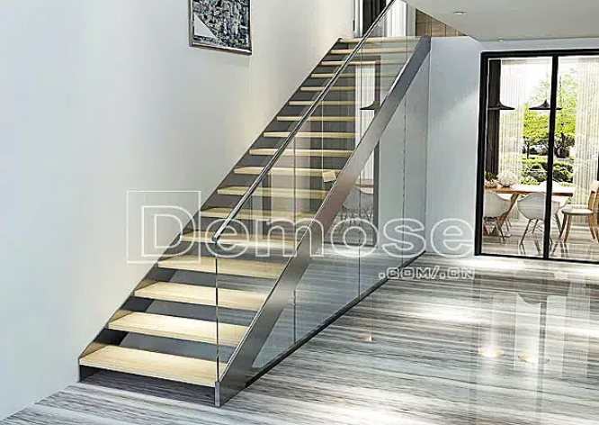 glass railing of stairs Stair Glass Railing