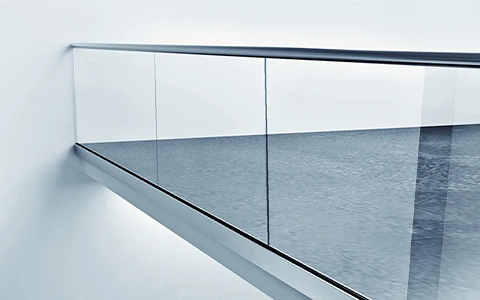U Channel Glass Railings